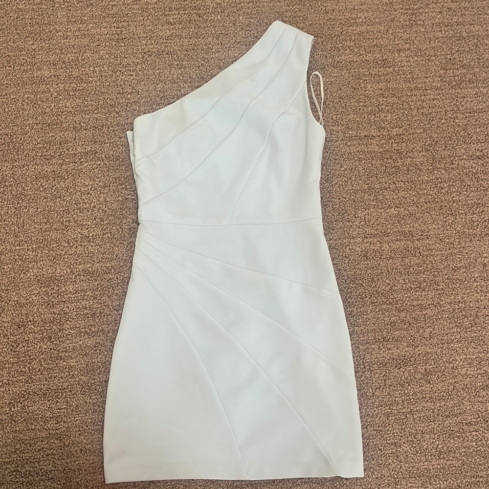 Size small, Michael Costello X Revolve sea foam blue dress